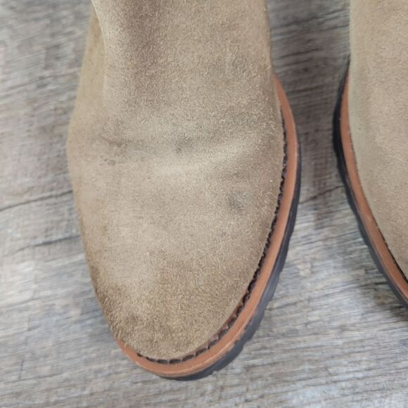 🌏 Sam Edelman Jaclyn brown waterproof suede ankle chelsea boots - Picture 11 of 12